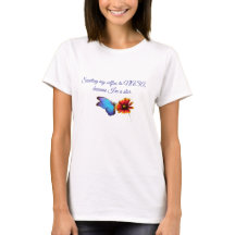 Esthetisch vlindermotief T-shirt met bloem | Schat