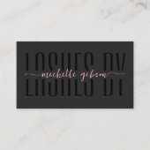 Esthetisch wimpertechnicus Black Pink Monogram QR Visitekaartje (Voorkant)