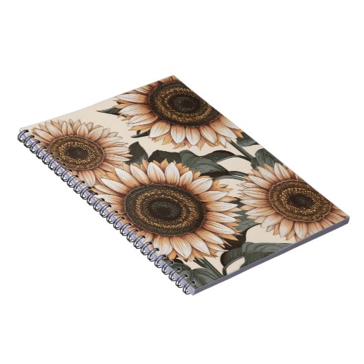 Esthetisch Zonnebloem Notitieboek (Rechterzijde)