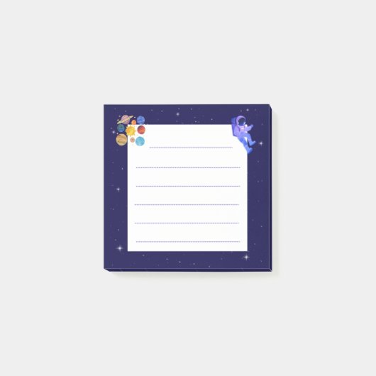 Esthetisch Zonnestelsel Planeet Astronaut Ruimte P Post-it® Notes (Voorkant)