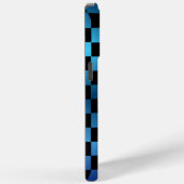 Esthetisch zwart en blauw schaakbord retro Case-Mate iPhone case (Achterkant / Rechts)