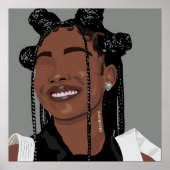 Esthetisch zwart huid meisje, Marsai Martin glimla Poster (Voorkant)