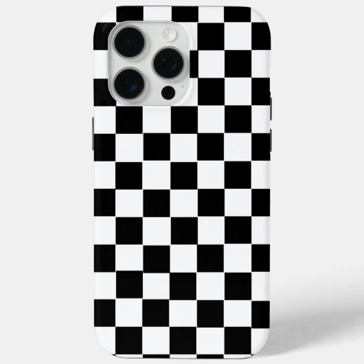 Esthetisch zwart-wit dambord retro Case-Mate iPhone case (Achterkant)