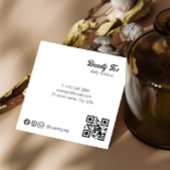 Esthetisch Zwart Wit Grijs Grijs QR Code Vierkante Visitekaartje