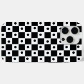 Esthetisch zwart-wit schaakbord met retro stippen Case-Mate iPhone case (Achterkant (horizontaal))
