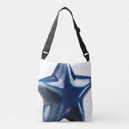 Esthetische 3D blauwe ster kunst tas