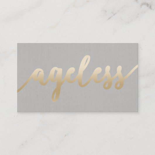 Esthetische Ageless Elegant Gold Script Visitekaartje (Voorkant)