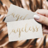 Esthetische Ageless Elegant Gold Script Visitekaartje