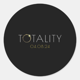 Esthetische Amerikaanse totaliteit Zonne Maansverd Ronde Sticker