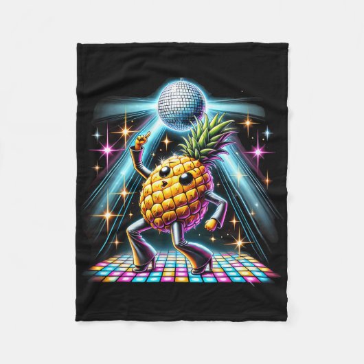 Esthetische Ananas Disco Dancer Spooky Dance Kinde Fleece Deken (Voorkant)
