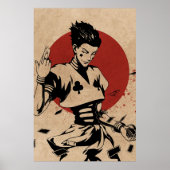 Esthetische Anime-Joker met Speelkaarten Poster (Voorkant)