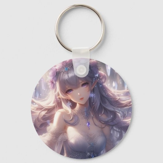 Esthetische Anime Karakter Aluminium Sleutelhanger (Voorkant)