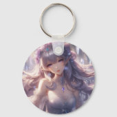 Esthetische Anime Karakter Aluminium Sleutelhanger (Achterkant)