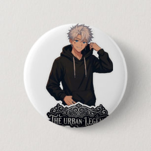 "Esthetische Anime Streetwear Grafische Kunst" Ronde Button 5,7 Cm
