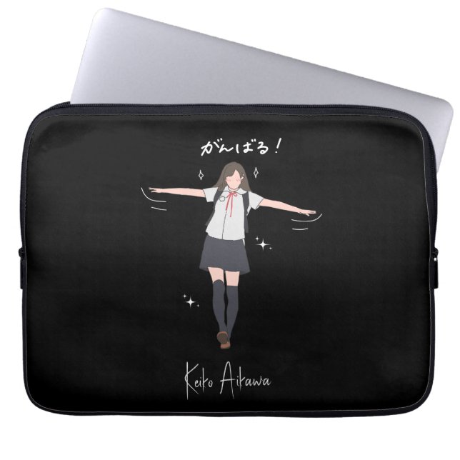 Esthetische anime uniform meisje  laptop sleeve (Voorkant)