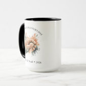 Esthetische Aquarel Boho Eerste Vaderdag Geschenk Mok (Voorkant links)