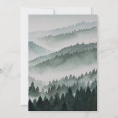 Esthetische aquarel bossen bos afstuderen kaart (Achterkant)