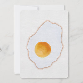 Esthetische Aquarel Gebakken Ei Minimalistische Ku Kaart