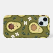 Esthetische Avocadobehuizing iPhone 15 Case (Achterkant horizontaal)