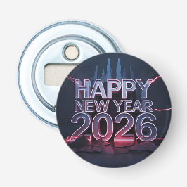 Esthetische badge — 2026 Jaarspenning Button Flesopener