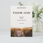 Esthetische Beige Gouden Huwelijksuitnodiging Kaart (Staand voorkant)