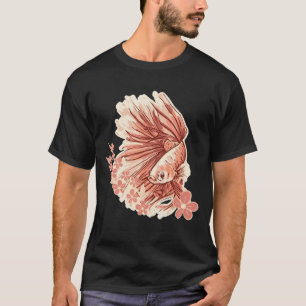 Esthetische Betta Vis met Japanse Kersenbloesems T-shirt