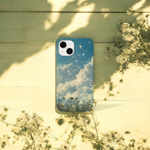 Esthetische bewolkte Daisy Flowers Dream Floral De Case-Mate iPhone 14 Hoesje
