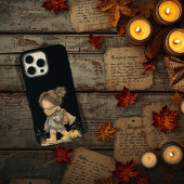 Esthetische Black Cozy Boho Autumn Little Girl Hoe Case-Mate iPhone Case