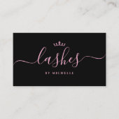 Esthetische Black Pink Wimpers Studio Wimpertechni Visitekaartje (Voorkant)