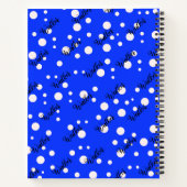 Esthetische Blauwe Kleur - Initiële Naam Met Monog Notitieboek (Achterkant)