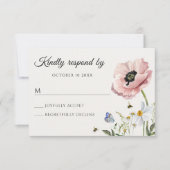 Esthetische bloei RSVP kaartje (Voorkant)