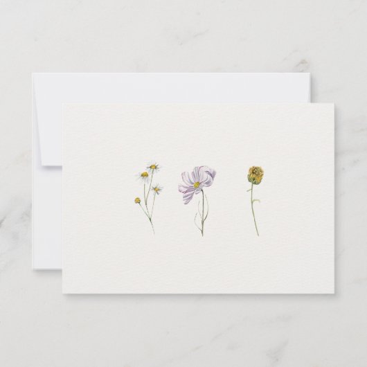 Esthetische bloei RSVP kaartje (Achterkant)