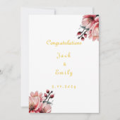 Esthetische bloem bruiloft uitnodiging (Voorkant)