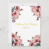 Esthetische bloem bruiloft uitnodiging (Achterkant)