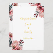 Esthetische bloem bruiloft uitnodiging (Voorkant / Achterkant)