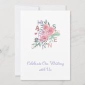 Esthetische bloem bruiloft uitnodiging (Achterkant)