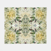 Esthetische bloem fleece deken (Voorkant (Horizontaal))