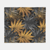 Esthetische bloem fleece deken (Voorkant (Horizontaal))