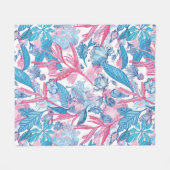 Esthetische bloem fleece deken (Voorkant (Horizontaal))