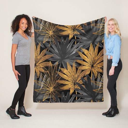 Esthetische bloem fleece deken