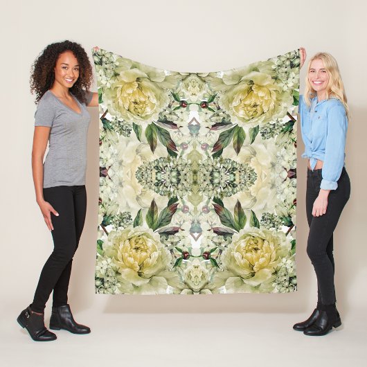 Esthetische bloem fleece deken