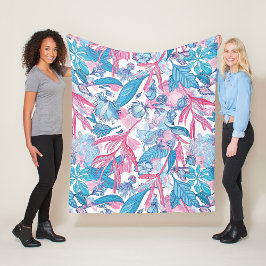 Esthetische bloem fleece deken
