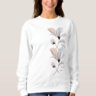 Esthetische Bloem Minimalistische Botanische Pullo Trui
