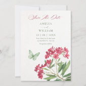 Esthetische bloem save the date (Voorkant)
