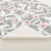 Esthetische bloem sherpa deken (3/4)