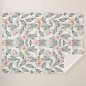 Esthetische bloem sherpa deken (Voorkant (horizontaal))