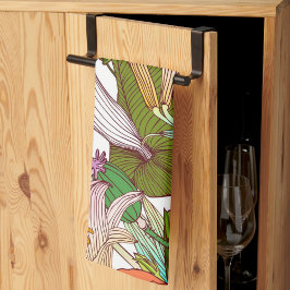 Esthetische bloem theedoek