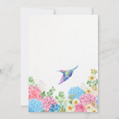 Esthetische bloem vogel bruiloft kaart (Achterkant)