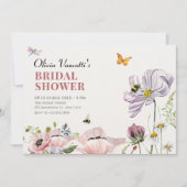 Esthetische bloemen bloei bijen vrijgezellenfeest kaart (Voorkant)