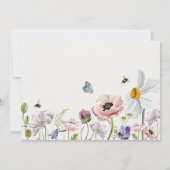 Esthetische bloemen bloei bijen vrijgezellenfeest kaart (Achterkant)